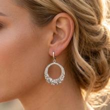 Сребърни обеци с кристали от Sw® Silver shade Сребърни обеци с кристали от Sw® Silver shade