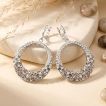 Сребърни обеци с кристали от Sw® Silver shade Сребърни обеци с кристали от Sw® Silver shade