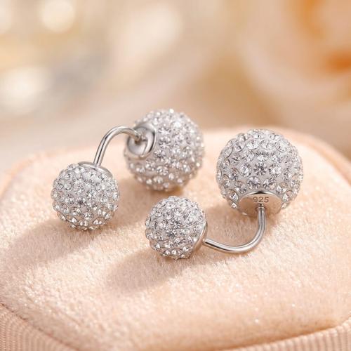Сребърни обеци с кристали от Sw® SO329 Crystal
