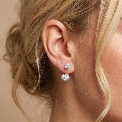 Сребърни обеци с кристали от Sw® SO329 Crystal