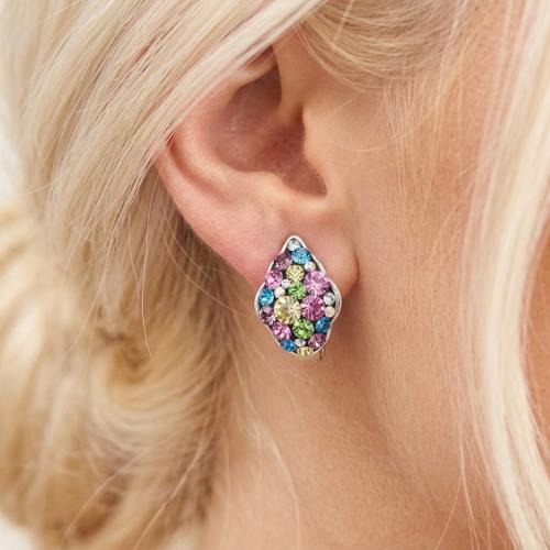 Сребърни обеци Vivienne Multicolor