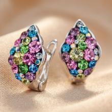 Сребърни обеци Vivienne Multicolor