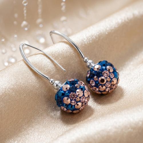 Сребърни обеци с кристали от Sw® SO331 Metallic Rose Gold