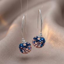 Сребърни обеци с кристали от Sw® SO331 Metallic Rose Gold Сребърни обеци с кристали от Sw® SO331 Metallic Rose Gold