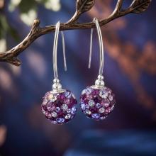 Сребърни обеци с кристали от Sw® SO331 Blush Rose Сребърни обеци с кристали от Sw® SO331 Blush Rose