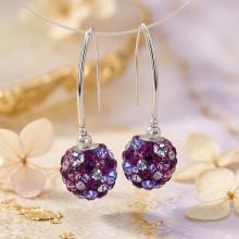 Сребърни обеци с кристали от Sw® SO331 Blush Rose Сребърни обеци с кристали от Sw® SO331 Blush Rose