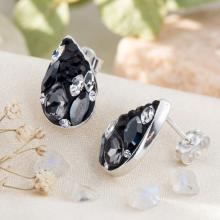 Сребърни обеци Капка с кристали от Sw® SO334 Black Marquise Сребърни обеци Капка с кристали от Sw® SO334 Black Marquise