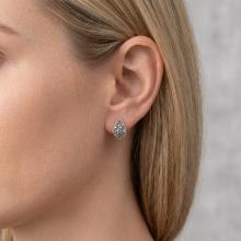 Сребърни обеци Капка с кристали от Sw® Crystal & Steel Сребърни обеци Капка с кристали от Sw® Crystal & Steel