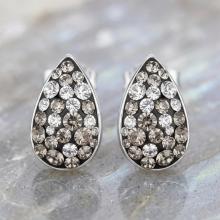 Сребърни обеци Капка с кристали от Sw® Crystal & Steel Сребърни обеци Капка с кристали от Sw® Crystal & Steel