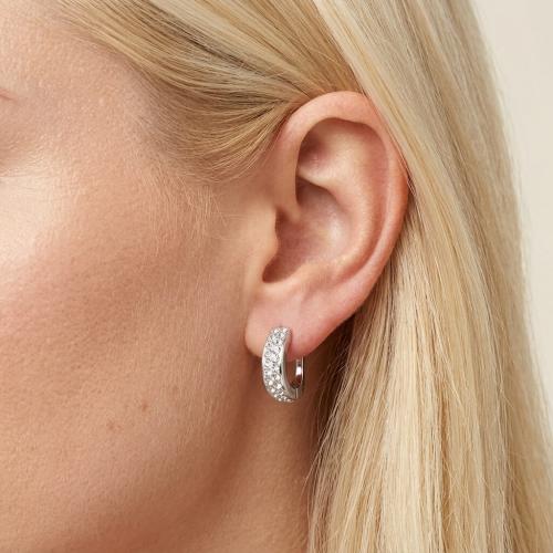 Сребърни обеци Lunaria Crystal