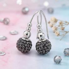 Сребърни обеци с кристали от Sw® SO338