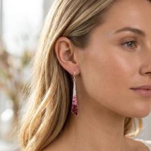 Сребърни обеци Scarlett с кристали от Sw® Bold Rose