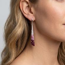 Сребърни обеци Scarlett с кристали от Sw® Bold Rose