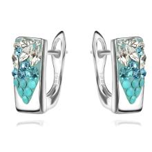 Сребърни обеци с кристали от Sw® SO348 Blue Drops Сребърни обеци с кристали от Sw® SO348 Blue Drops