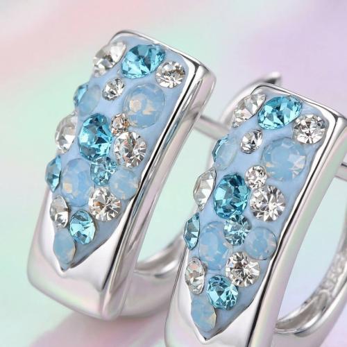 Сребърни обеци с кристали от Sw® SO348 Deep Blue Сребърни обеци с кристали от Sw® SO348 Deep Blue