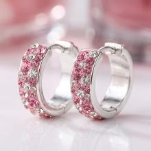 Сребърни обеци Elsa с кристали от Sw® Rose shade Сребърни обеци Elsa с кристали от Sw® Rose shade