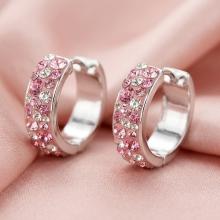 Сребърни обеци Elsa с кристали от Sw® Rose shade Сребърни обеци Elsa с кристали от Sw® Rose shade