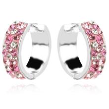 Сребърни обеци Elsa с кристали от Sw® Rose shade