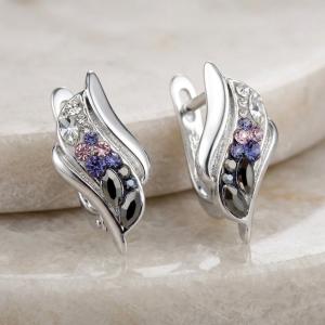 Сребърни обеци с кристали от Sw® SО149 Corsette