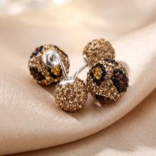 Сребърни обеци с кристали от Sw® SO329 Leopard Сребърни обеци с кристали от Sw® SO329 Leopard