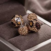 Сребърни обеци с кристали от Sw® SO329 Leopard Сребърни обеци с кристали от Sw® SO329 Leopard