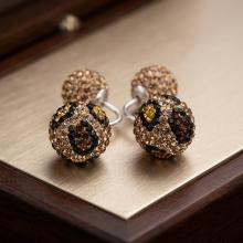 Сребърни обеци с кристали от Sw® SO329 Leopard Сребърни обеци с кристали от Sw® SO329 Leopard