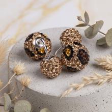 Сребърни обеци с кристали от Sw® SO329 Leopard Сребърни обеци с кристали от Sw® SO329 Leopard