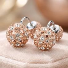 Сребърни обеци с кристали от Sw® SO329 Peach Gold Сребърни обеци с кристали от Sw® SO329 Peach Gold