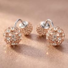 Сребърни обеци с кристали от Sw® SO329 Peach Gold Сребърни обеци с кристали от Sw® SO329 Peach Gold