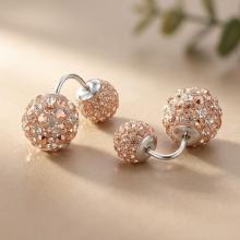 Сребърни обеци с кристали от Sw® SO329 Peach Gold Сребърни обеци с кристали от Sw® SO329 Peach Gold