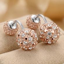 Сребърни обеци с кристали от Sw® SO329 Peach Gold Сребърни обеци с кристали от Sw® SO329 Peach Gold