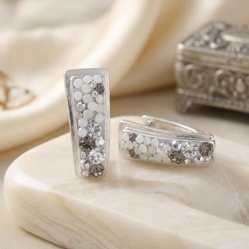 Сребърни обеци с кристали от Sw® Alex Silver Shade