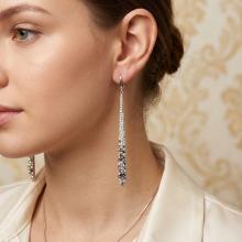 Сребърни обеци Nova с кристали от Sw® Silver Shade Сребърни обеци Nova с кристали от Sw® Silver Shade