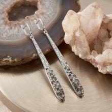 Сребърни обеци Nova с кристали от Sw® Silver Shade Сребърни обеци Nova с кристали от Sw® Silver Shade