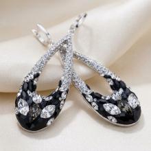 Сребърни Обеци С Кристали От Sw® SO371 Black Marquise Сребърни Обеци С Кристали От Sw® SO371 Black Marquise