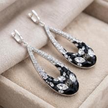 Сребърни Обеци С Кристали От Sw® SO371 Black Marquise Сребърни Обеци С Кристали От Sw® SO371 Black Marquise