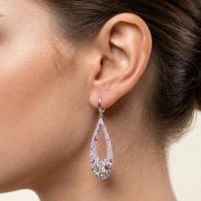 Сребърни обеци с кристали от Sw® SO371 Marilyn Сребърни обеци с кристали от Sw® SO371 Marilyn