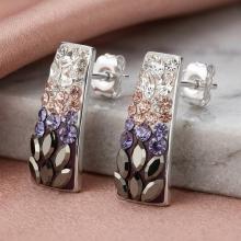 Сребърни обеци Ariana с кристали от Sw® Corsette