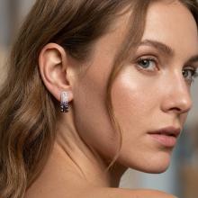 Сребърни обеци Ariana с кристали от Sw® Corsette