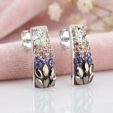 Сребърни обеци Ariana с кристали от Sw® Corsette