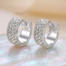 Сребърни обеци халки Valencia с кристали от Sw® Crystal Сребърни обеци халки Valencia с кристали от Sw® Crystal