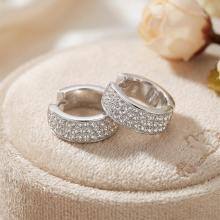 Сребърни обеци халки Valencia с кристали от Sw® Crystal Сребърни обеци халки Valencia с кристали от Sw® Crystal