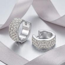 Сребърни обеци халки Valencia с кристали от Sw® Crystal Сребърни обеци халки Valencia с кристали от Sw® Crystal