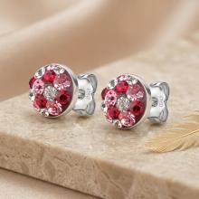 Сребърни Полутопчета С Кристали От Sw® Bold Rose 9 мм Сребърни Полутопчета С Кристали От Sw® Bold Rose 9 мм