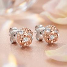 Сребърни Полутопчета С Кристали От Sw® Peach Gold 6мм Сребърни Полутопчета С Кристали От Sw® Peach Gold 6мм
