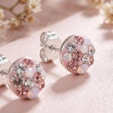 Сребърни Полутопчета С Кристали От Sw® Marilyn 6мм