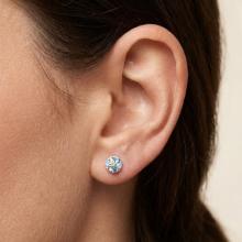 Сребърни Полутопчета С Кристали От Sw® Deep Blue 5мм Сребърни Полутопчета С Кристали От Sw® Deep Blue 5мм