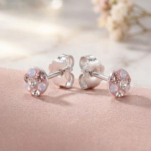 Сребърни Полутопчета С Кристали От Sw® Marilyn 5мм