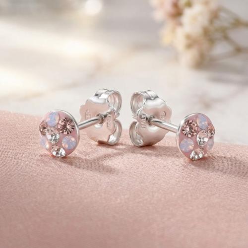 Сребърни Полутопчета С Кристали От Sw® Marilyn 5мм