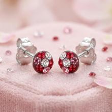 Сребърни Полутопчета С Кристали От Sw® Bold Rose 5мм Сребърни Полутопчета С Кристали От Sw® Bold Rose 5мм